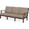 Martha Stewart by POLYWOOD® Chinoiserie 6-Piece Lounge Sofa Set in Mahogany/Spiced Burlap(Mahogany / Spiced Burlap)