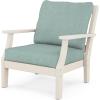 Martha Stewart by POLYWOOD® Chinoiserie 6-Piece Lounge Sofa Set in Mahogany/Spiced Burlap(Sand / Glacier Spa)