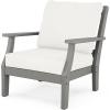 Martha Stewart by POLYWOOD® Chinoiserie 6-Piece Lounge Sofa Set in Mahogany/Spiced Burlap(Slate Grey / Natural Linen)