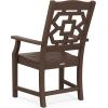 Martha Stewart by POLYWOOD® Chinoiserie 9-Piece Dining Set with Trestle Legs in White(Mahogany)