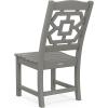 Martha Stewart by POLYWOOD® Chinoiserie 9-Piece Dining Set with Trestle Legs in White(Slate Grey)
