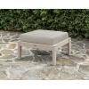 Martha Stewart by POLYWOOD® Chinoiserie Deep Seating Ottoman (Mahogany/Spiced Burlap)(Black / Grey Mist)