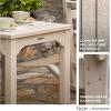 Martha Stewart by POLYWOOD® Chinoiserie End Table in Green(White)