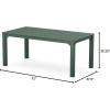 Martha Stewart by POLYWOOD® Chinoiserie Parsons 38″ x 72″ Dining Table in Slate Grey(Green)