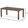 Martha Stewart by POLYWOOD® Chinoiserie Parsons 38″ x 72″ Dining Table in Slate Grey(Mahogany)
