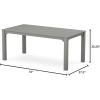 Martha Stewart by POLYWOOD® Chinoiserie Parsons 38″ x 72″ Dining Table in Slate Grey(Slate Grey)