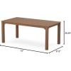 Martha Stewart by POLYWOOD® Chinoiserie Parsons 38″ x 72″ Dining Table in Slate Grey(Teak)