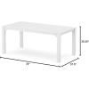 Martha Stewart by POLYWOOD® Chinoiserie Parsons 38″ x 72″ Dining Table in Slate Grey(White)