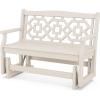 Martha Stewart by POLYWOOD® Chinoiserie 48″ Glider in Mahogany(Sand)
