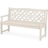 Martha Stewart by POLYWOOD® Chinoiserie 60” Garden Bench in White(Sand)