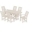 Martha Stewart by POLYWOOD® Chinoiserie 7-Piece Dining Set in White(Sand)
