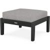 Martha Stewart by POLYWOOD® Chinoiserie Deep Seating Ottoman (Mahogany/Spiced Burlap)(Black / Grey Mist)