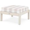 Martha Stewart by POLYWOOD® Chinoiserie Deep Seating Ottoman (Mahogany/Spiced Burlap)(Sand / Buffalo Plaid Dune Burlap)