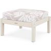Martha Stewart by POLYWOOD® Chinoiserie Deep Seating Ottoman (Mahogany/Spiced Burlap)(Sand / Leaf Dune Burlap)