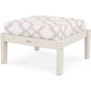 Martha Stewart by POLYWOOD® Chinoiserie Deep Seating Ottoman (Mahogany/Spiced Burlap)(Sand / Trellis Dune Burlap)