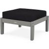 Martha Stewart by POLYWOOD® Chinoiserie Deep Seating Ottoman (Mahogany/Spiced Burlap)(Slate Grey / Midnight Linen)