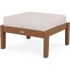 Martha Stewart by POLYWOOD® Chinoiserie Deep Seating Ottoman (Mahogany/Spiced Burlap)(Teak / Dune Burlap)