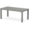 Martha Stewart by POLYWOOD® Chinoiserie Parsons 38″ x 72″ Dining Table in Slate Grey(Slate Grey)