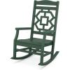Martha Stewart by POLYWOOD® Chinoiserie Rocking Chair in Sand(Green)