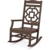 Martha Stewart by POLYWOOD® Chinoiserie Rocking Chair in Sand(Mahogany)