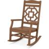 Martha Stewart by POLYWOOD® Chinoiserie Rocking Chair in Sand(Teak)