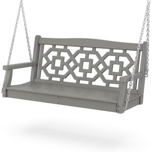 Martha Stewart by POLYWOOD® Chinoiserie 48” Swing in Sand(Slate Grey)