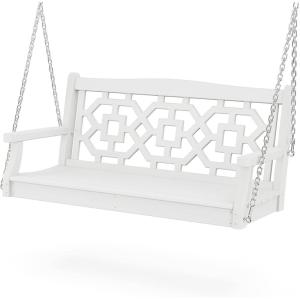 Martha Stewart by POLYWOOD® Chinoiserie 48” Swing in Sand(White)