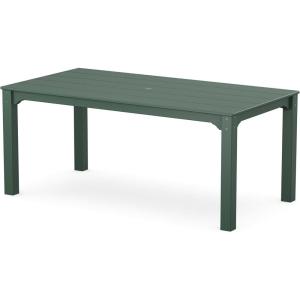 Martha Stewart by POLYWOOD® Chinoiserie Parsons 38″ x 72″ Dining Table in Slate Grey(Green)