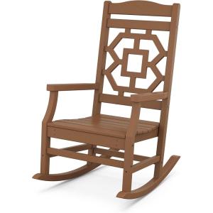 Martha Stewart by POLYWOOD® Chinoiserie Rocking Chair in Sand(Teak)