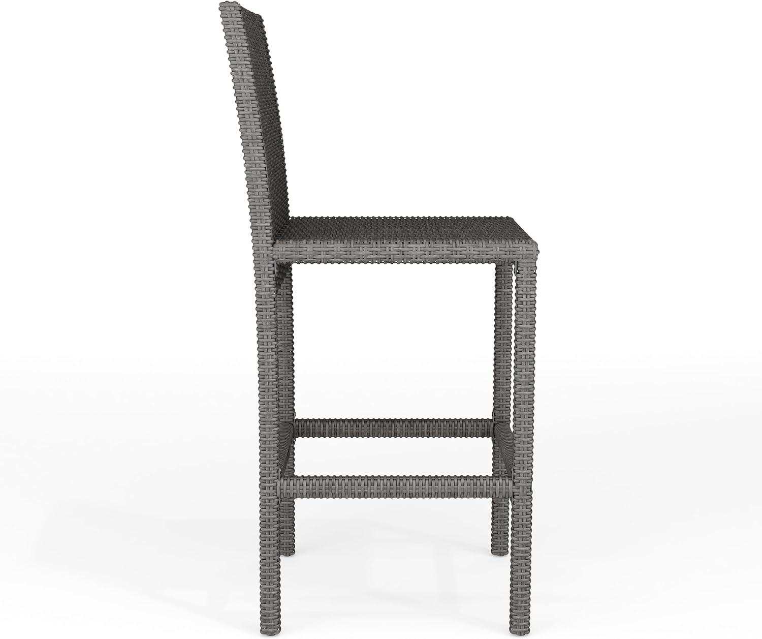 image:imageMartha Stewart Bedford 5Piece IndoorOutdoor Bar Height Set with 4 Patio Bar Stools and Bar Height Table with Faux Wood Top and Rattan Wicker Finish in GrayGrey