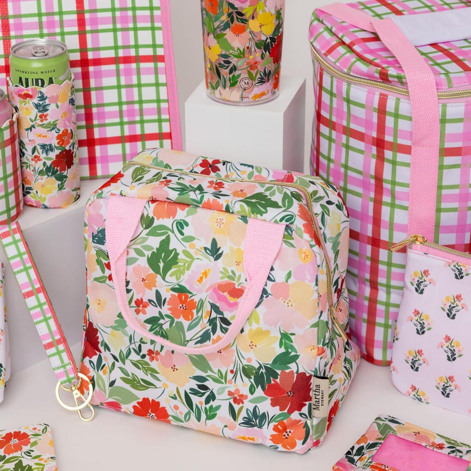 image:imageMartha Stewart Insulated Lunch Box for Women Spacious Lunch Tote 11 x 65 x 135 Comfortable Carrying Straps amp Storage Pocket FloralFloral