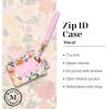 Martha Stewart ID Zipper Wallet with Wristlet for Women, Cute Identification Badge Holder for Teachers and Nurses (Floral)