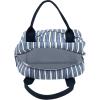 Martha Stewart Insulated Lunch Box for Women, Spacious Lunch Tote, 11″ x 6.5″ x 13.5″, Comfortable Carrying Straps & Storage Pocket (Floral)(Deep Ultramarine Stripe)