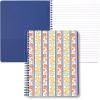 Martha Stewart Mini Spiral Notebook, 7″x9″ Journaling Notebook with 160 Lined Pages and Perforated Tear-Outs, Convenient Interior Pocket for Notes (Floral)(Floral Stripe)