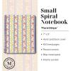 Martha Stewart Mini Spiral Notebook, 7″x9″ Journaling Notebook with 160 Lined Pages and Perforated Tear-Outs, Convenient Interior Pocket for Notes (Floral)(Floral Stripe)