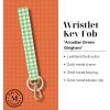 Martha Stewart Wristlet for Keychain and Keys, Cute Floral Key Holder Bracelet(Arcadian Green Gingham)
