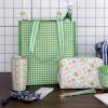 Martha Stewart Wristlet for Keychain and Keys, Cute Floral Key Holder Bracelet(Arcadian Green Gingham)