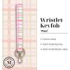 Martha Stewart Wristlet for Keychain and Keys, Cute Floral Key Holder Bracelet(Plaid)