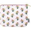 Martha Stewart Accessories Pouch with Zipper Closure, 6″ x 7.75″ Multi-Pocket Organizer for Office Supplies, Toiletries, Makeup, Travel Essentials with 2 Interior Zip Pockets (Sunshine Bouquet)