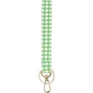 Martha Stewart Wristlet for Keychain and Keys, Cute Floral Key Holder Bracelet(Arcadian Green Gingham)