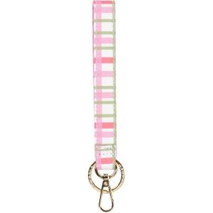 Martha Stewart Wristlet for Keychain and Keys, Cute Floral Key Holder Bracelet(Plaid)