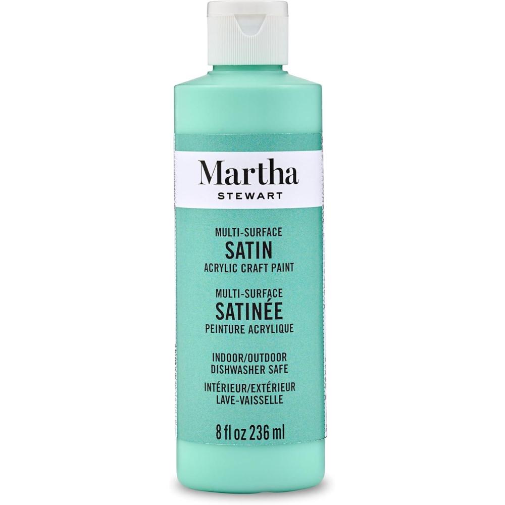 image:imageMartha Stewart Craft Paint Rock Candy 8 fl oz Premium Satin Finish Paint Perfect For Easy To Apply DIY Arts And Crafts 68700Beach Glass