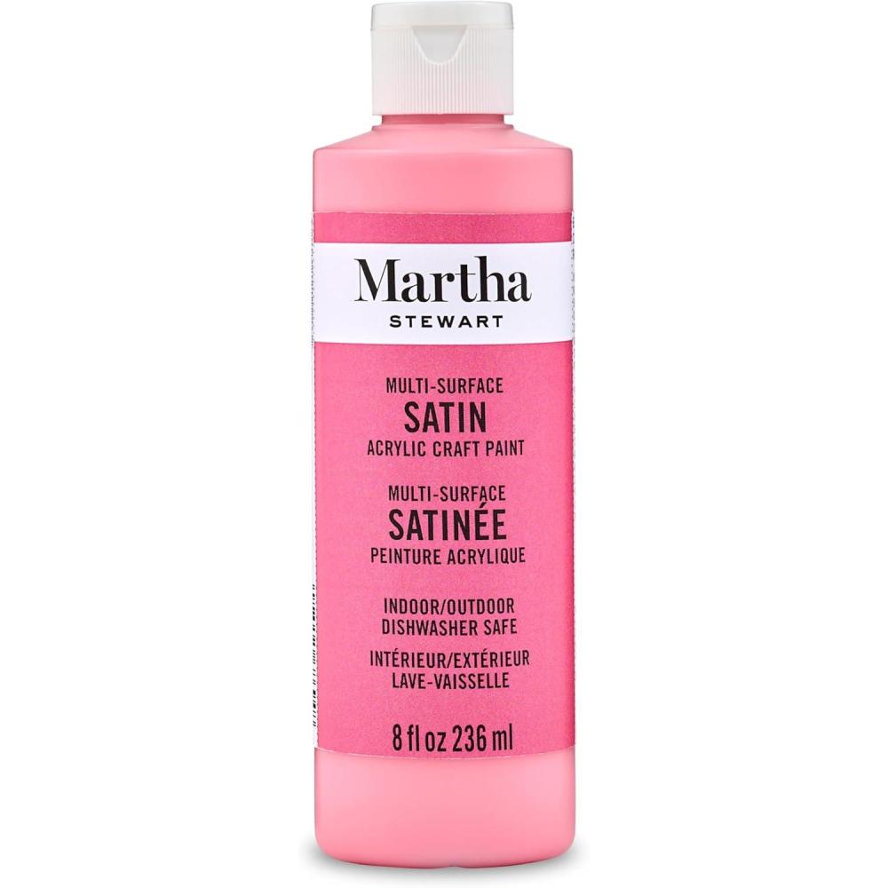 image:imageMartha Stewart Craft Paint Rock Candy 8 fl oz Premium Satin Finish Paint Perfect For Easy To Apply DIY Arts And Crafts 68700Camellia Pink