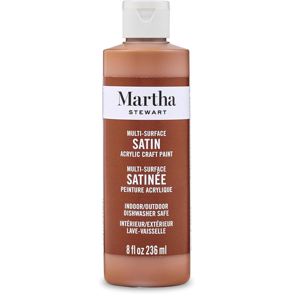 image:imageMartha Stewart Craft Paint Rock Candy 8 fl oz Premium Satin Finish Paint Perfect For Easy To Apply DIY Arts And Crafts 68700Chestnut Brown