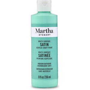 Martha Stewart, Craft Paint, Rock Candy, 8 fl oz Premium Satin Finish Paint, Perfect For Easy To Apply DIY Arts And Crafts, 68700(Beach Glass)