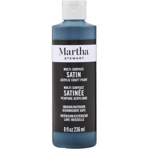 Martha Stewart, Craft Paint, Rock Candy, 8 fl oz Premium Satin Finish Paint, Perfect For Easy To Apply DIY Arts And Crafts, 68700(Beetle Black)