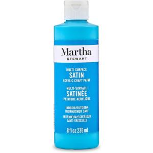 Martha Stewart, Craft Paint, Rock Candy, 8 fl oz Premium Satin Finish Paint, Perfect For Easy To Apply DIY Arts And Crafts, 68700(Rock Candy Blue)