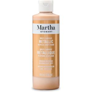 Martha Stewart, Craft Paint, Rock Candy, 8 fl oz Premium Satin Finish Paint, Perfect For Easy To Apply DIY Arts And Crafts, 68700(Rose Gold)