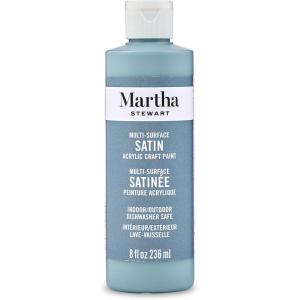Martha Stewart, Craft Paint, Rock Candy, 8 fl oz Premium Satin Finish Paint, Perfect For Easy To Apply DIY Arts And Crafts, 68700(Slate Gray)