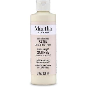 Martha Stewart, Craft Paint, Rock Candy, 8 fl oz Premium Satin Finish Paint, Perfect For Easy To Apply DIY Arts And Crafts, 68700(Summer Linen)